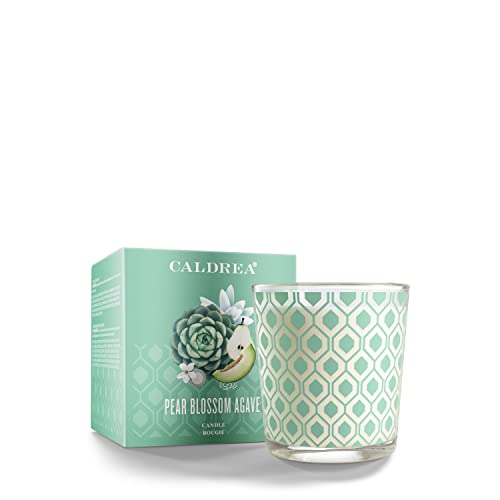Caldrea Scented Candle, Made With Essential Oils And Other Thoughtfully Chosen Ingredients, 45 Hour Burn Time, Pear Blossom Agave Scent, 8.1 Oz
